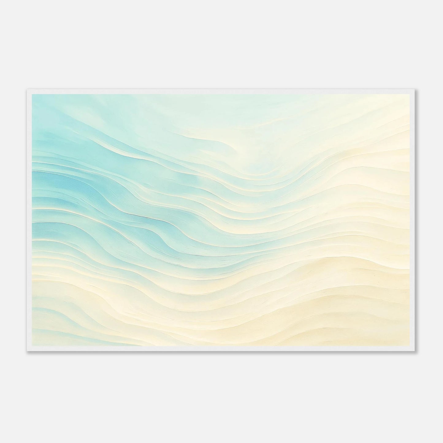 Wooden framed abstract flowing wall art inspired by water and sand